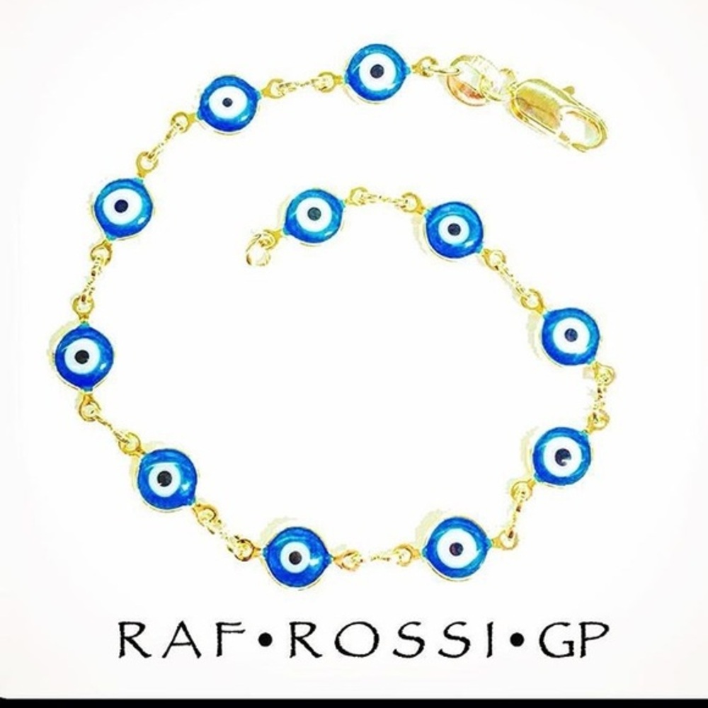 Evil Eye 18kts Gold Plated Bracelet - Picture 1 of 3
